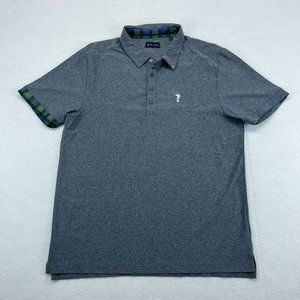 William Murray Polo Shirt Large Men's Golfing Stretch Plaid